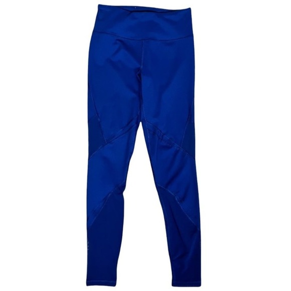 VSX Sport Knockout Leggings Womens Small Blue Mesh Panels Waistband Pocket - Picture 12 of 12